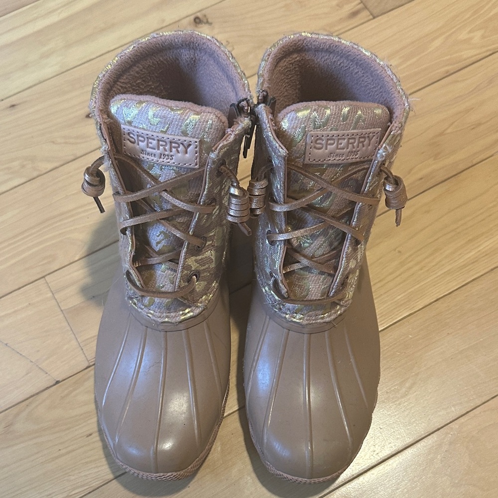 Sperry leopard Duck Boots